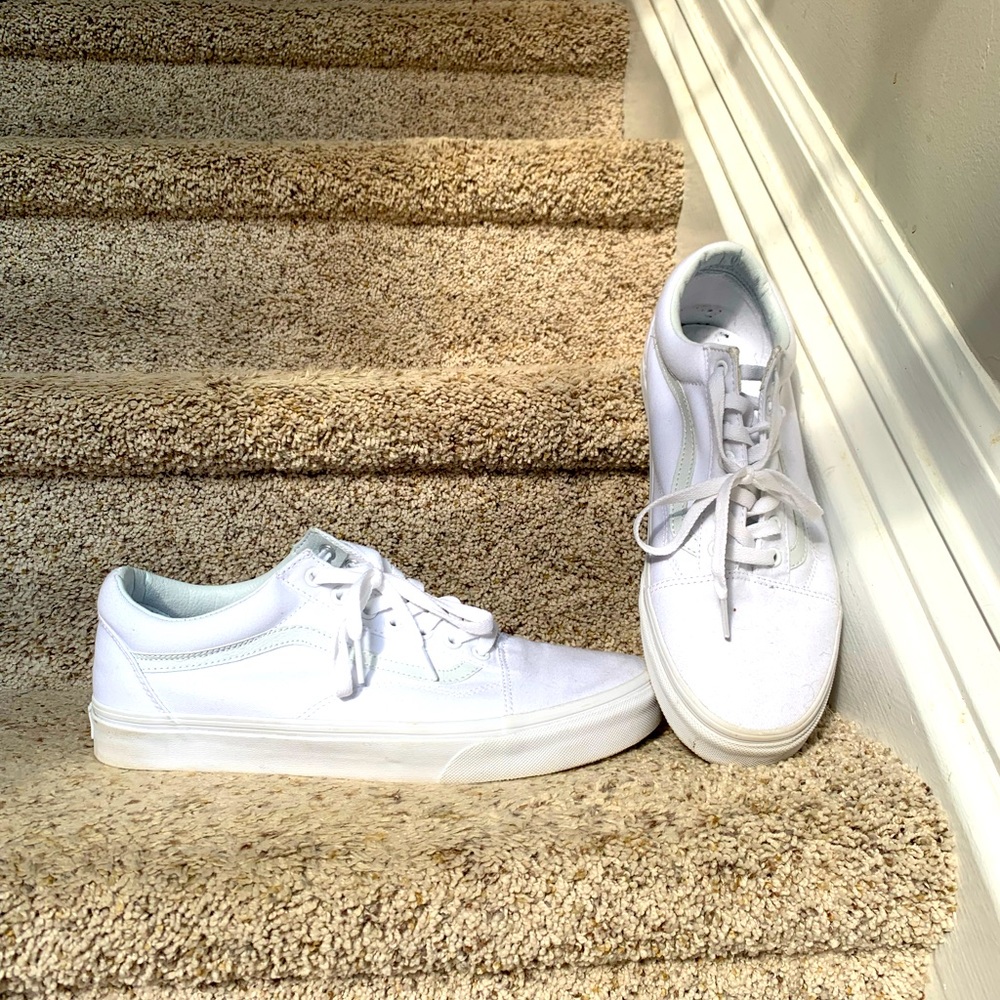 Vans Old School White on White